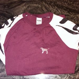 VS - Pink Maroon Sequined long sleeve